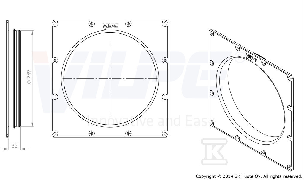 Mounting plate for 250 mm cables (for - 793357